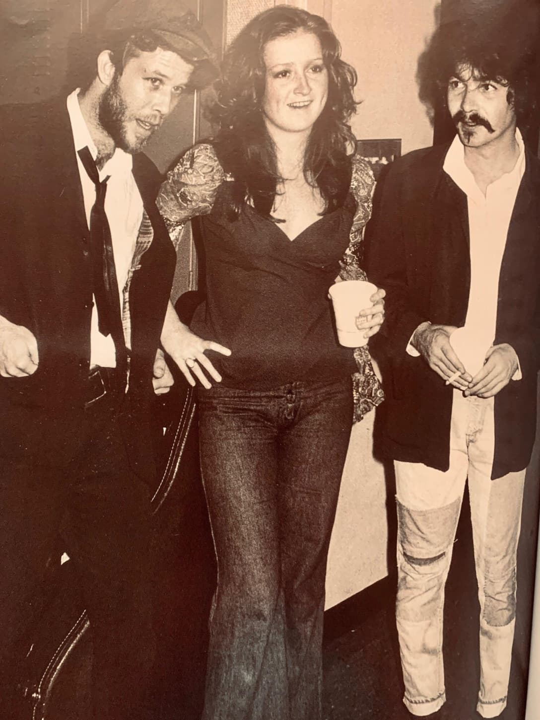 “Tom Waits, John Prine, and Bonnie Raitt- Grand Old Opry- 1973 or 1974.”